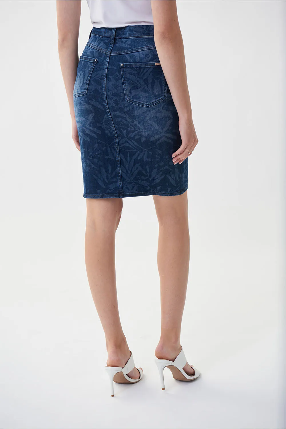 Joseph Ribkoff Printed Denim Skirt Jr222931