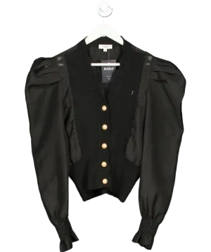 Jovonna London Black The Fen Puff. sleeve Cardigan UK S