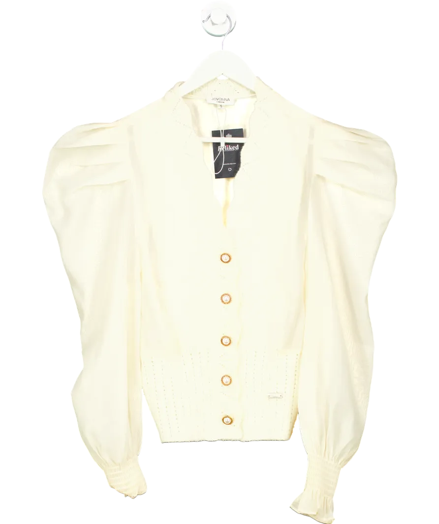 Jovonna London Cream Fen Cardigan UK S