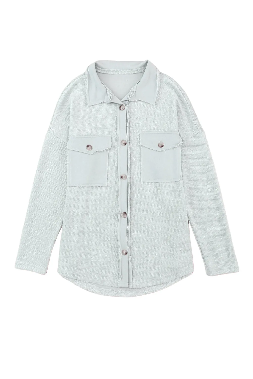 KaleaBoutique Contrast Flap Pockets Relaxed Shacket