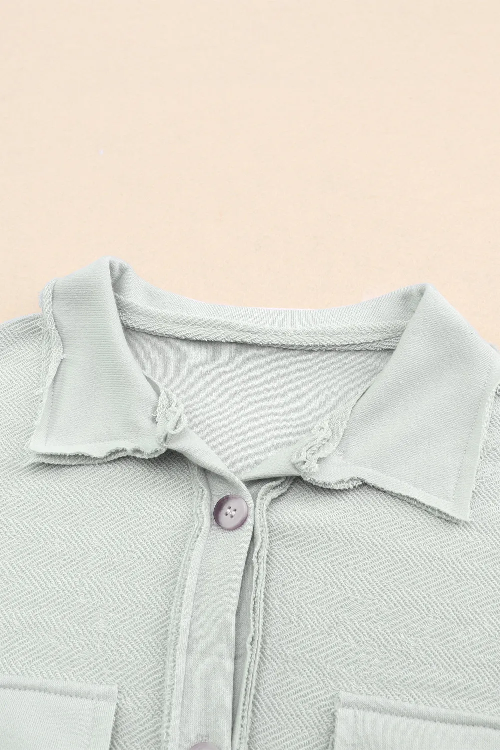 KaleaBoutique Contrast Flap Pockets Relaxed Shacket
