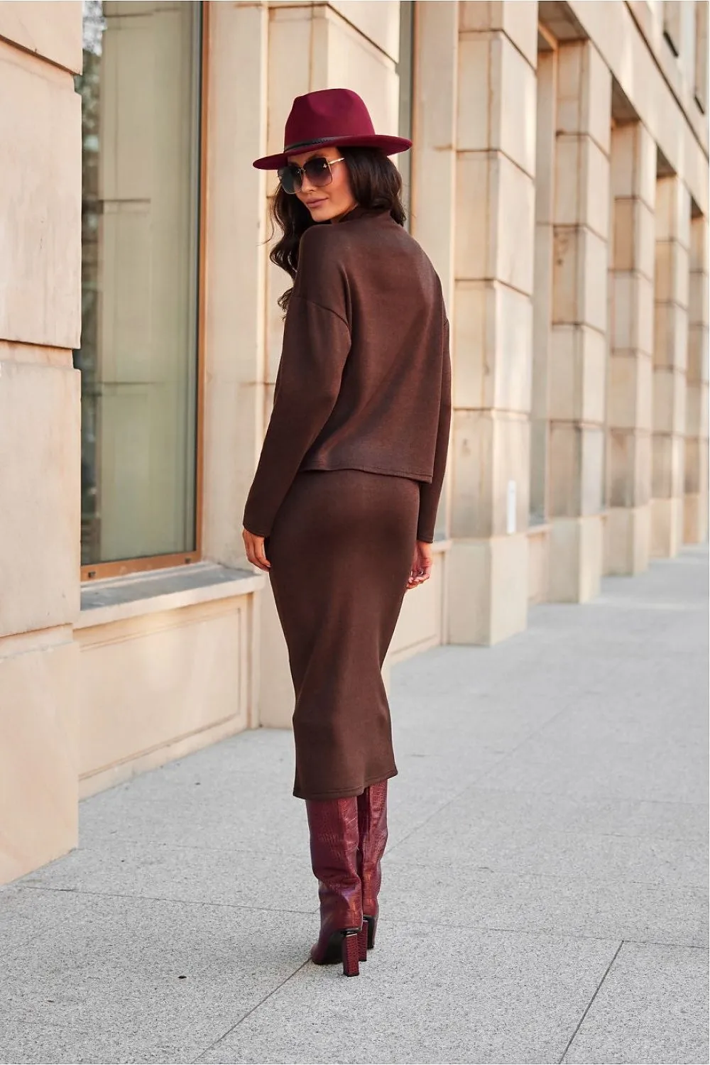 Knitted Tube Midi Skirt
