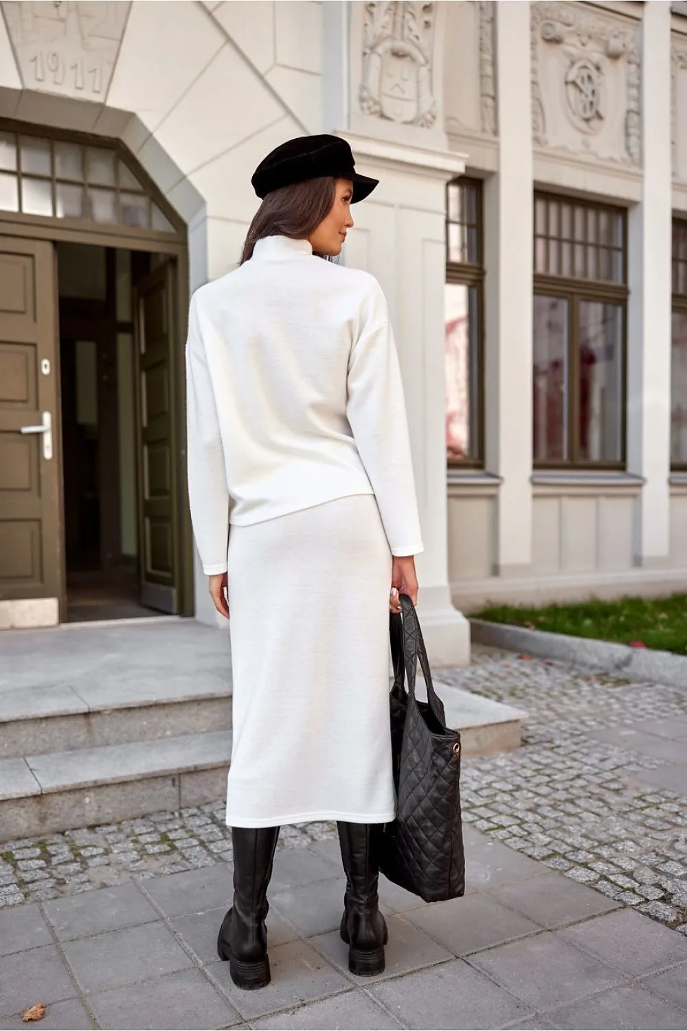 Knitted Tube Midi Skirt