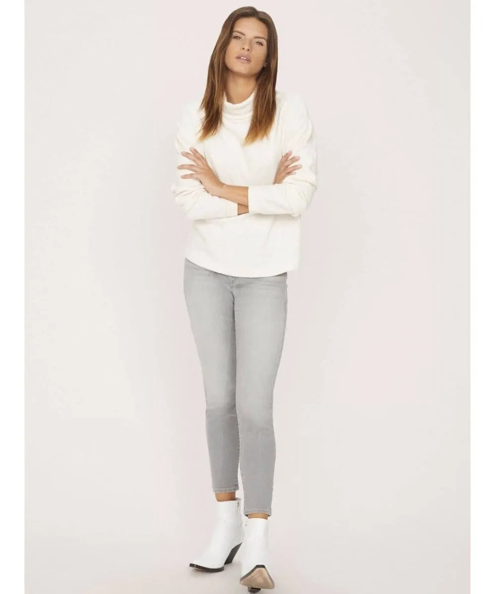 Kyla Mock Neck Pullover, Salt