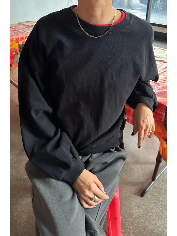Le Bon Shoppe - Cali Jersey Sweatshirt (True Black)
