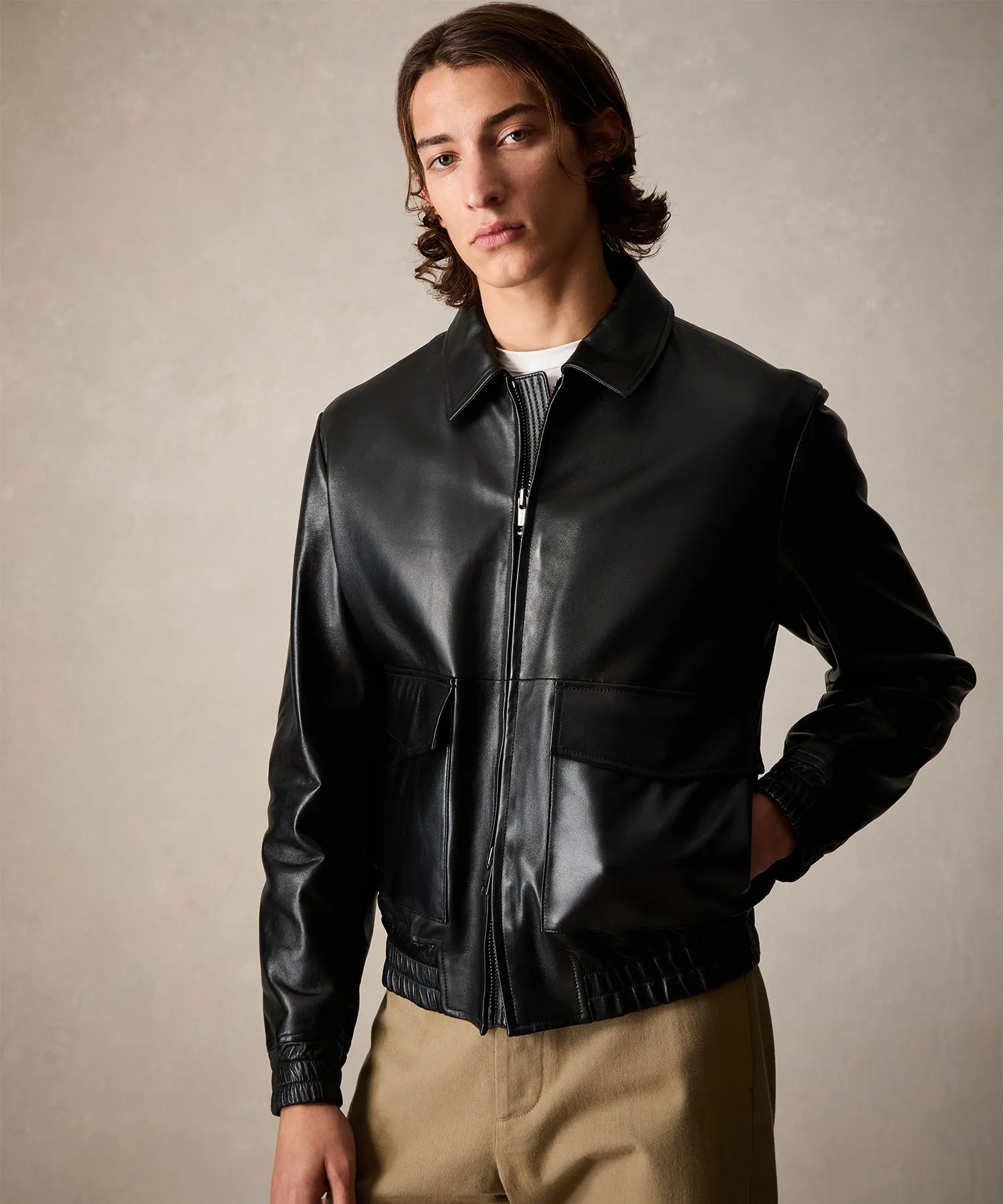 Leather Grant Jacket