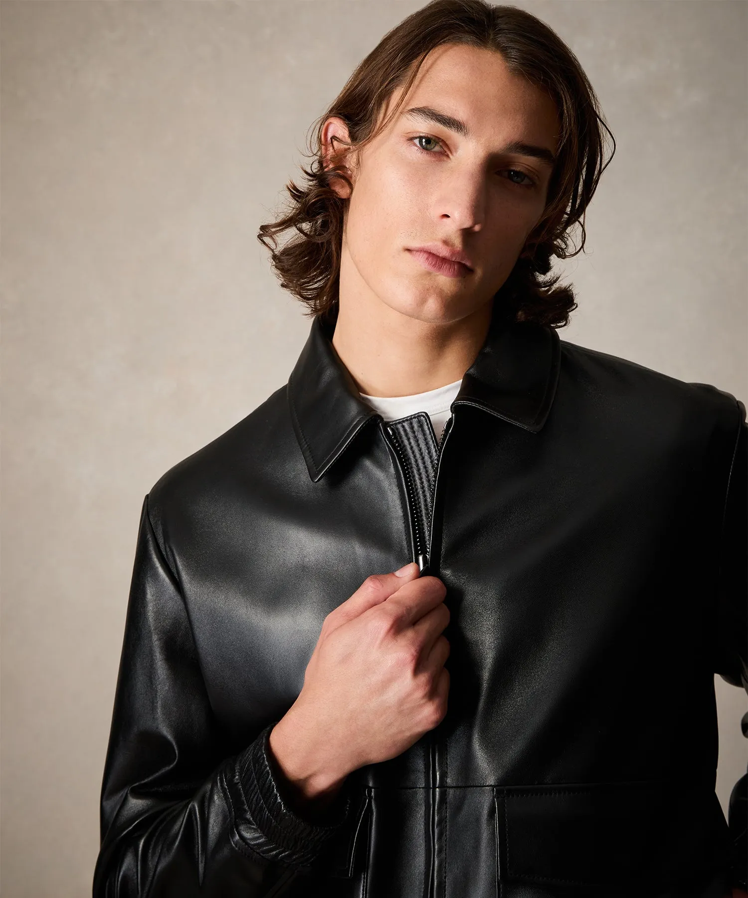 Leather Grant Jacket