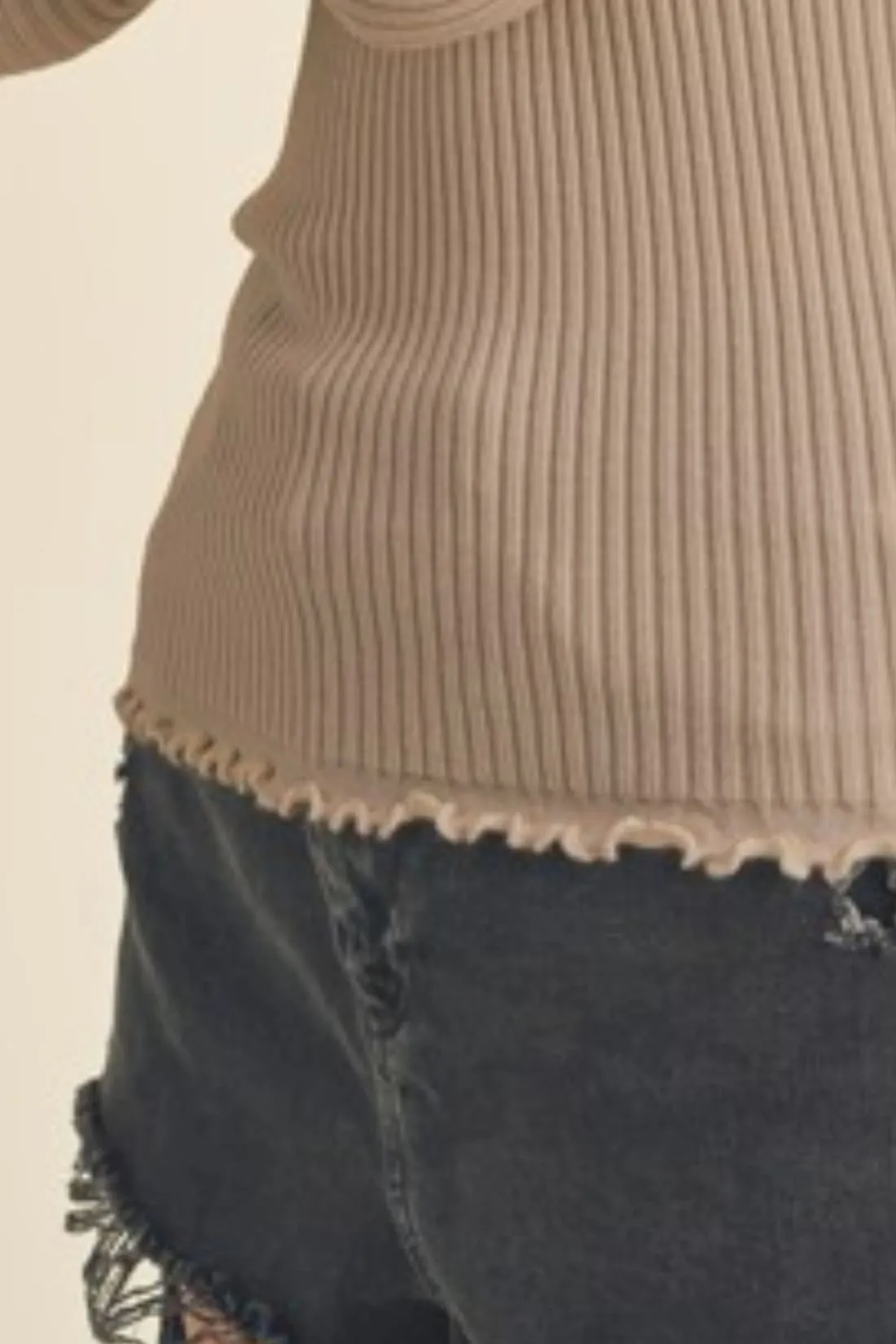 Lettuce Hem Knit Top
