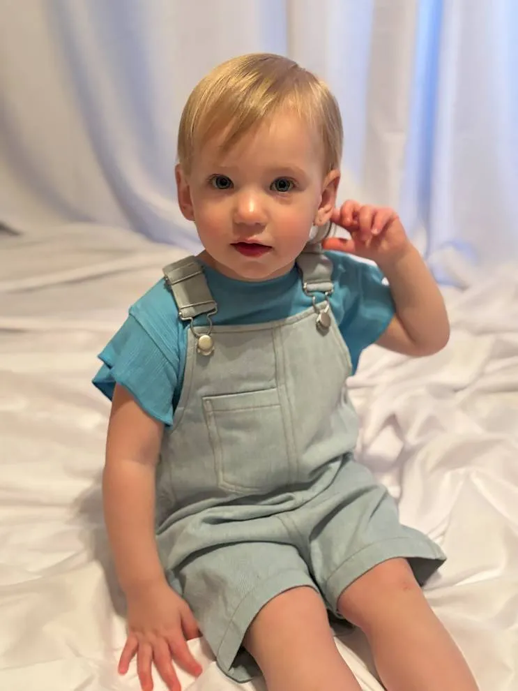 Libby Girls’ Denim Shorts Overalls