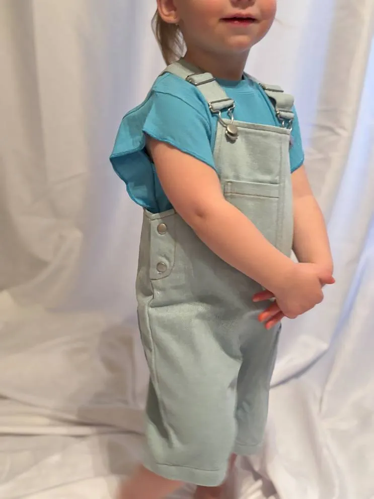 Libby Girls’ Denim Shorts Overalls