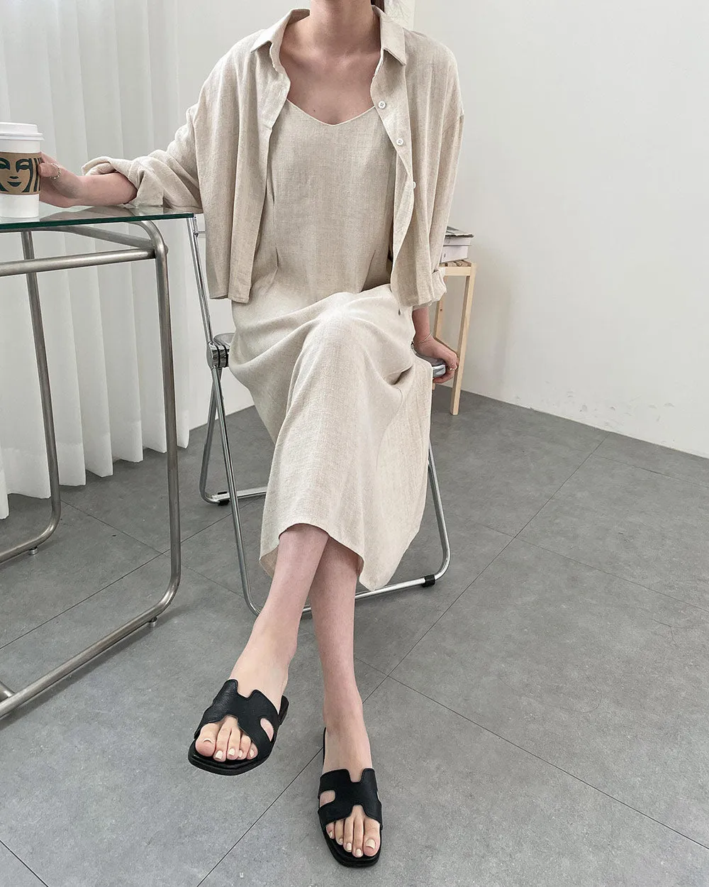 Linen jacket & dress set
