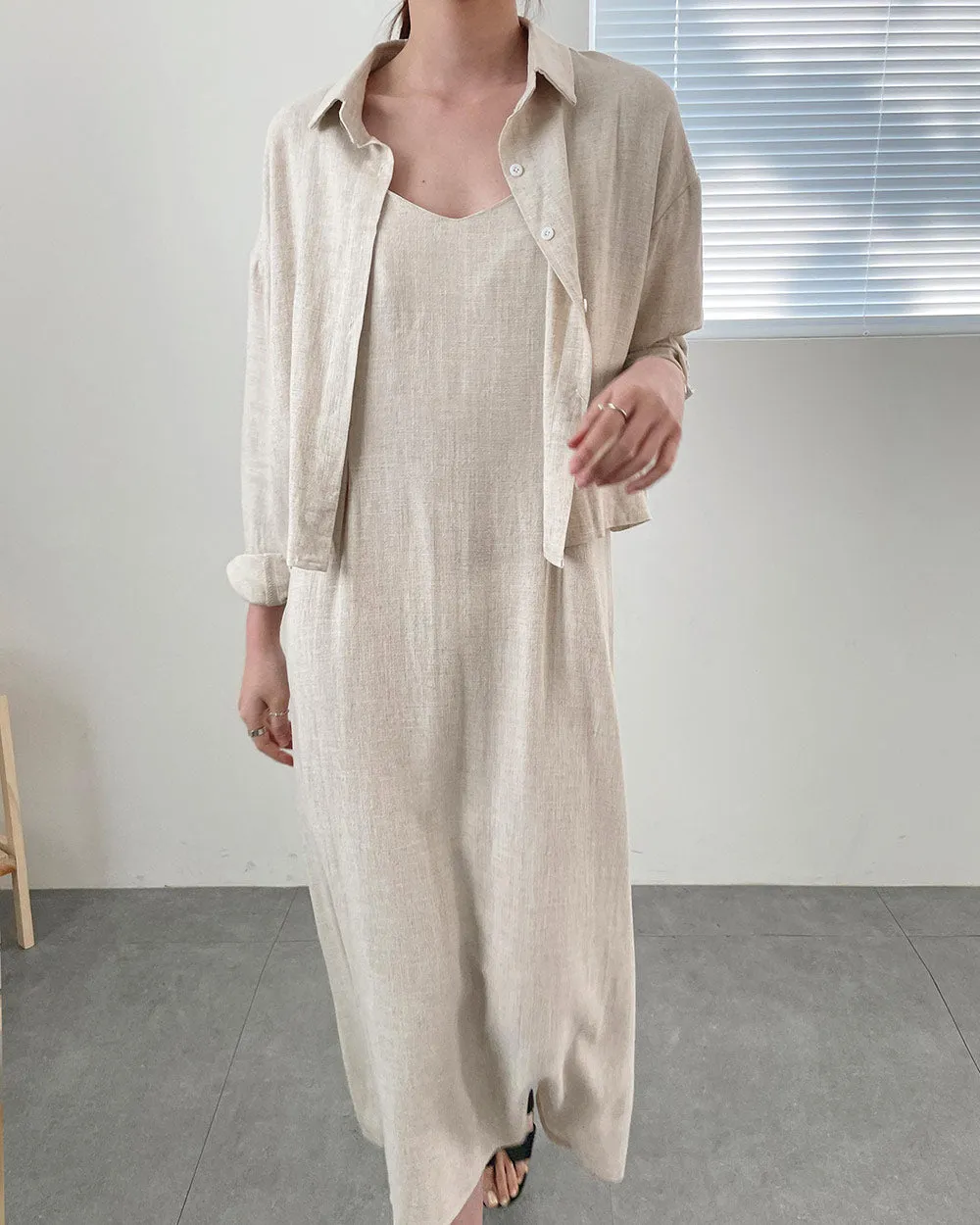 Linen jacket & dress set