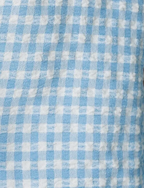 Lizzy Checkered Tie Top