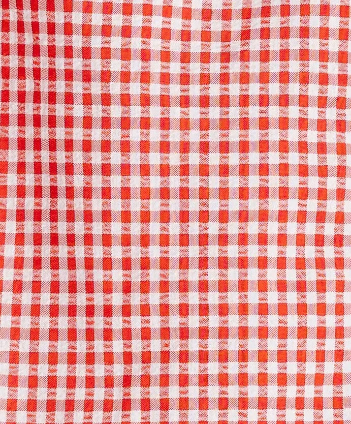 Lizzy Checkered Tie Top