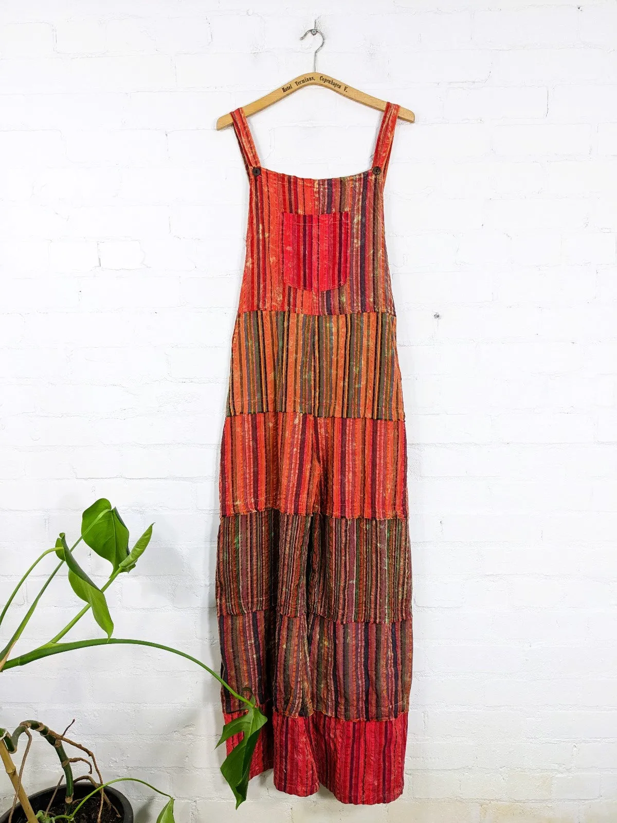 Long Wide Leg Dungarees