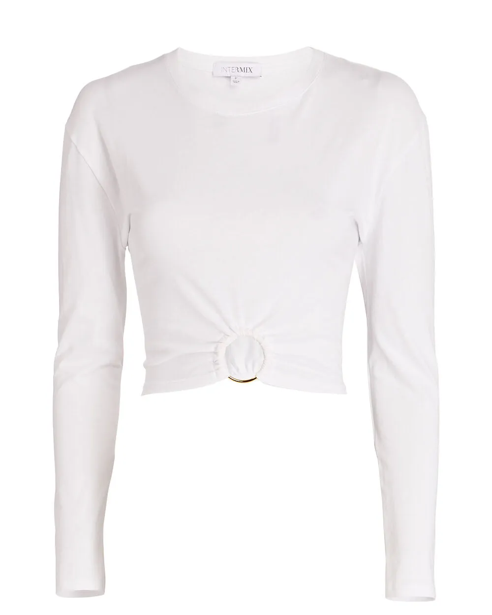 Luna Ring-Detail Cropped Cotton Top