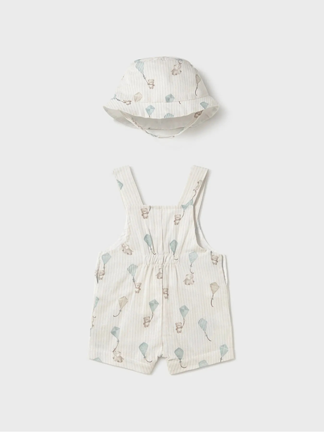 Mayoral Baby Boy 'Kite' Dungarees With Hat - Jade