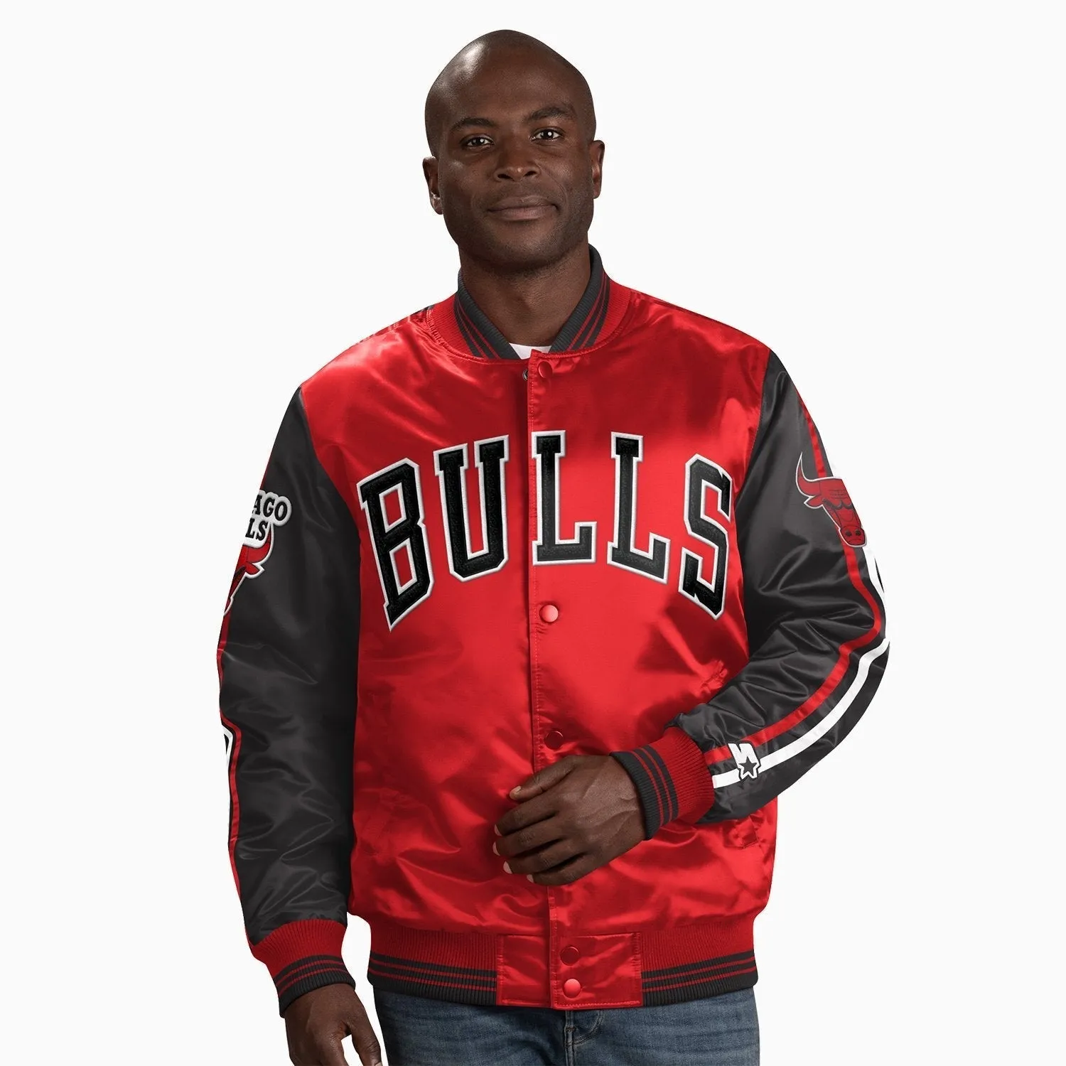 Men's Chicago Bulls NBA Varsity Satin Jacket