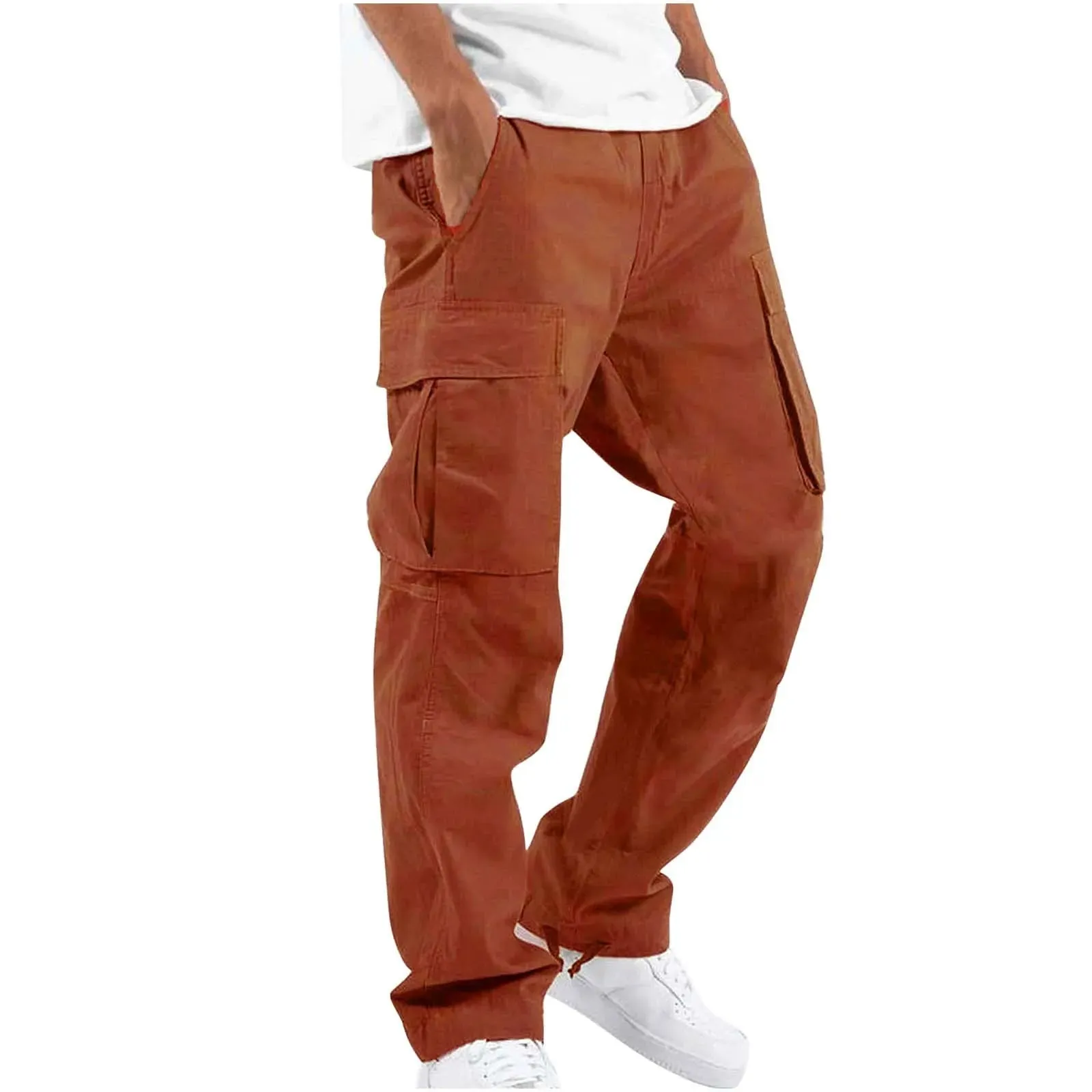 Men's Overalls Drawstring Multi-pocket Casual Pants
