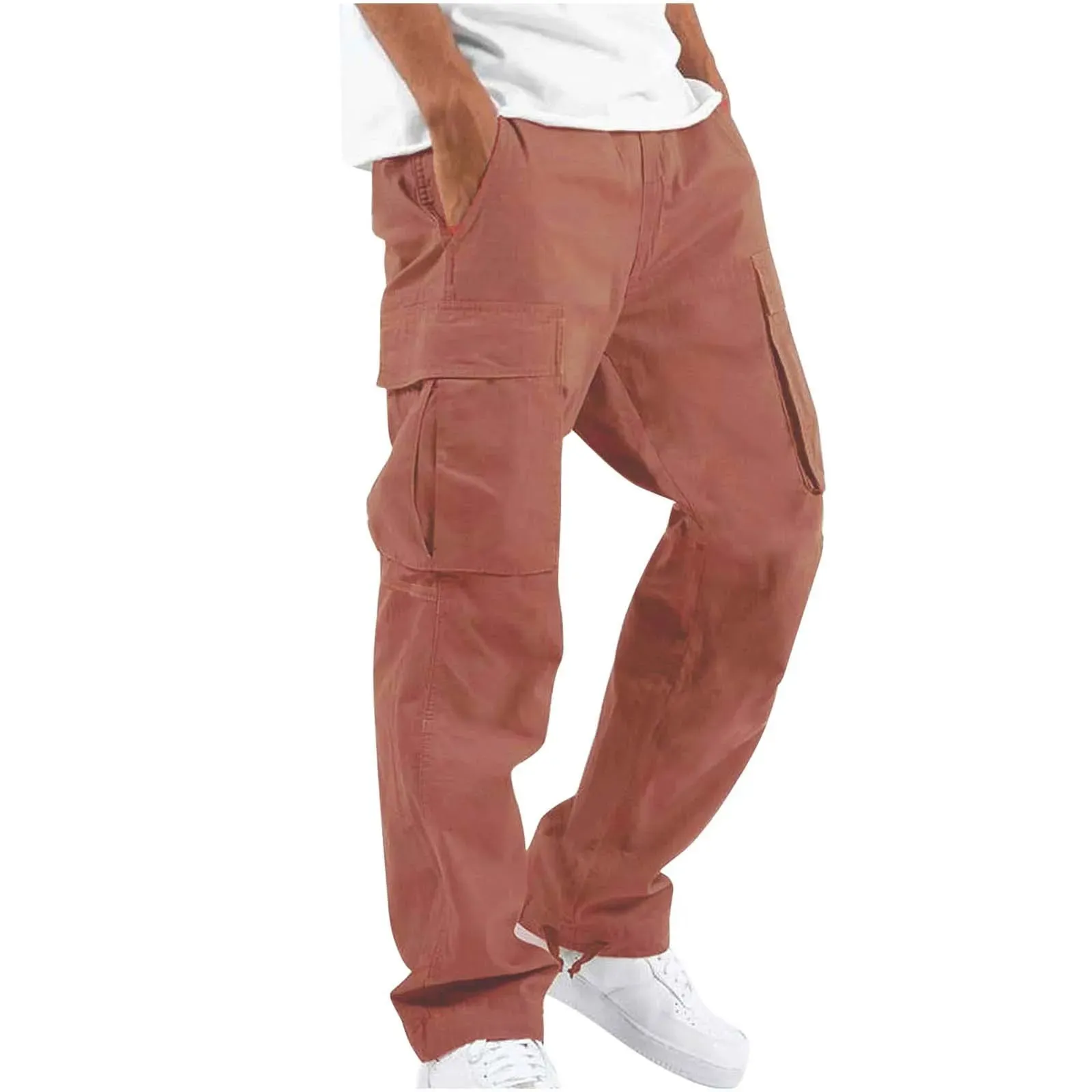 Men's Overalls Drawstring Multi-pocket Casual Pants