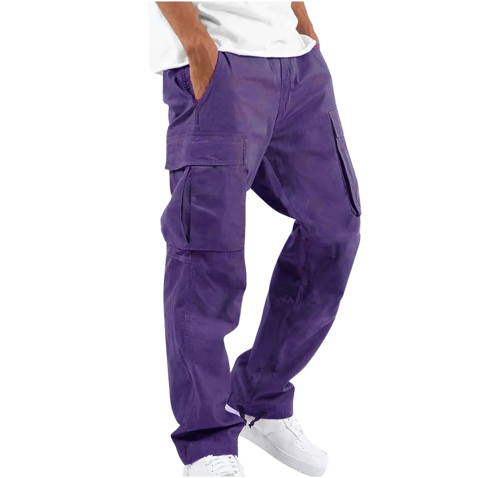 Men's Overalls Drawstring Multi-pocket Casual Pants