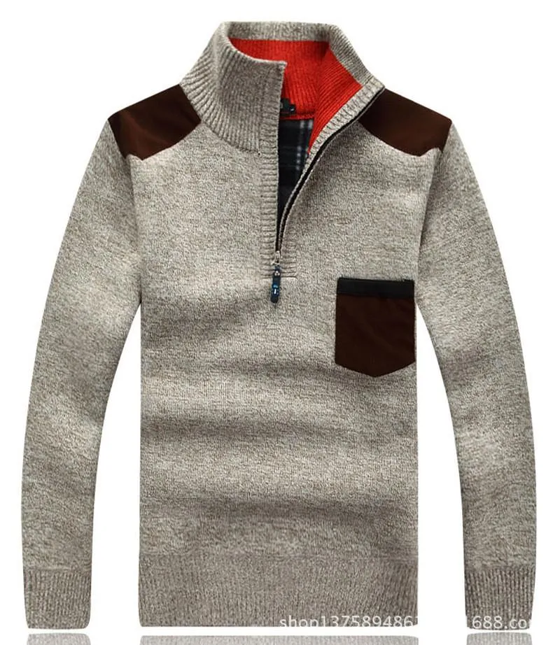 Men's Pocket Zip Up Sweater