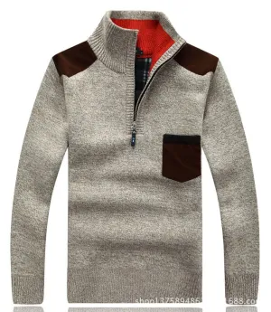 Men's Pocket Zip Up Sweater