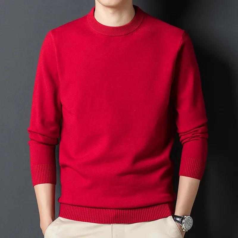Men's Round Neck Warm Casual Sweater