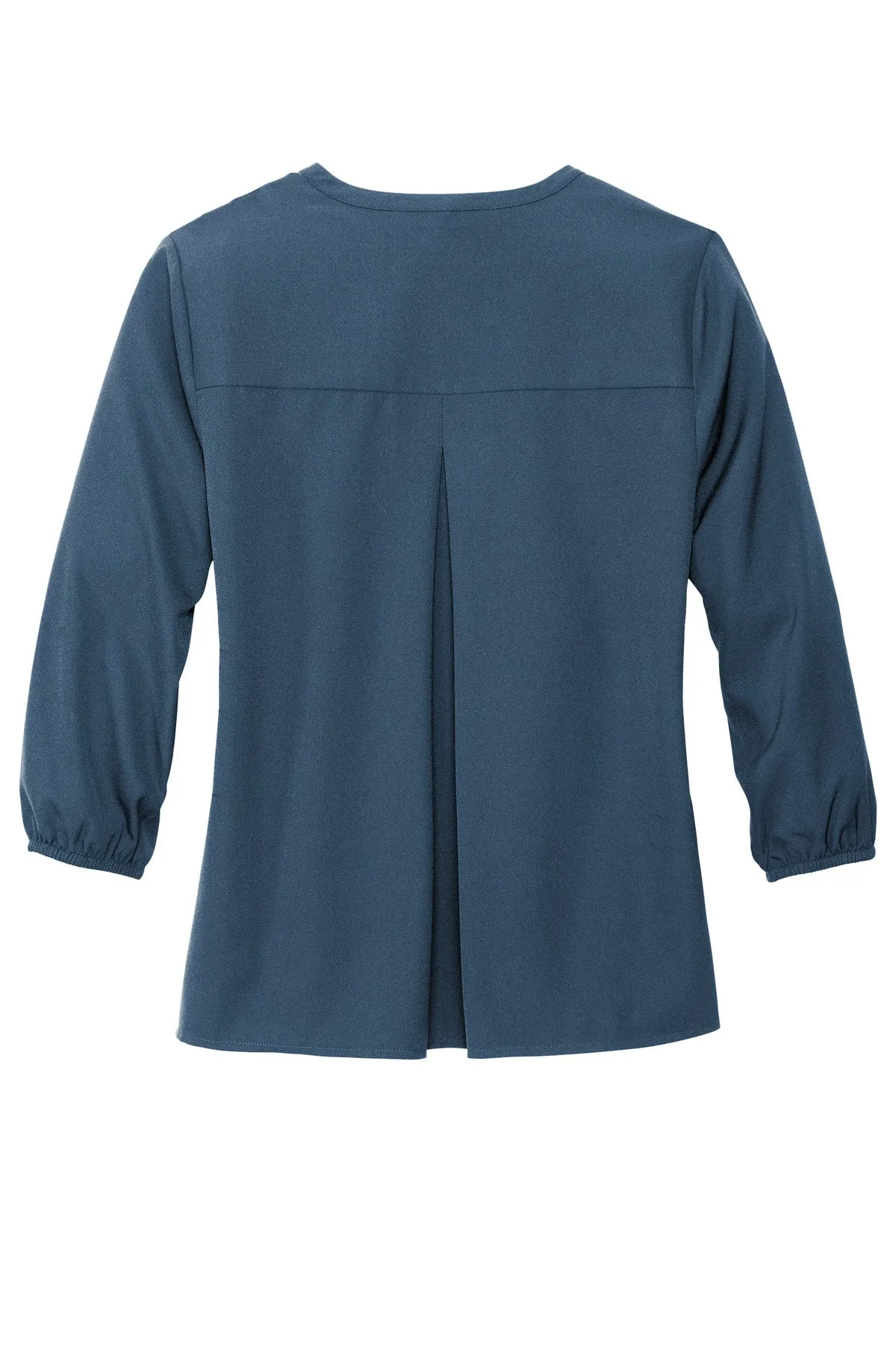 Mercer Mettle Women's Stretch Crepe 3/4-Sleeve Blouse MM2011 Insignia Blue