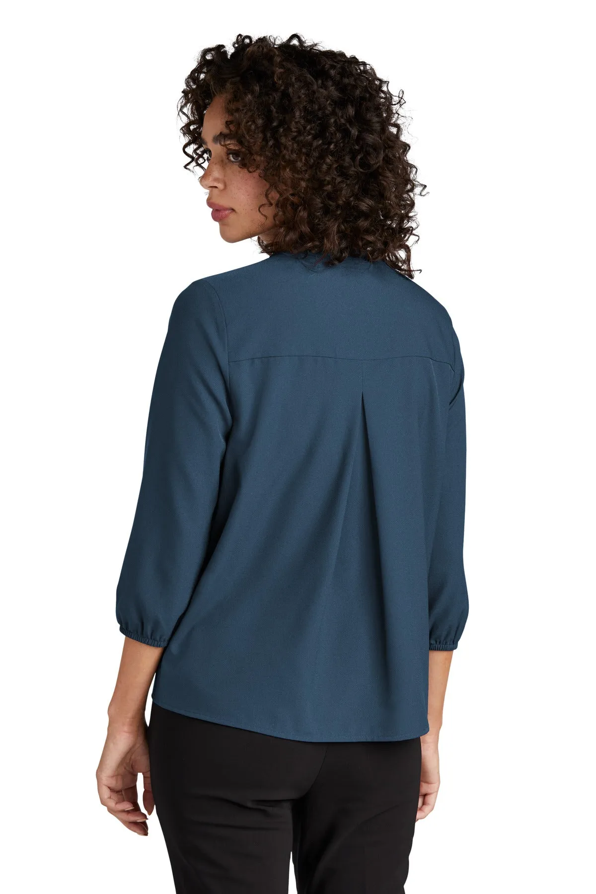 Mercer Mettle Women's Stretch Crepe 3/4-Sleeve Blouse MM2011 Insignia Blue