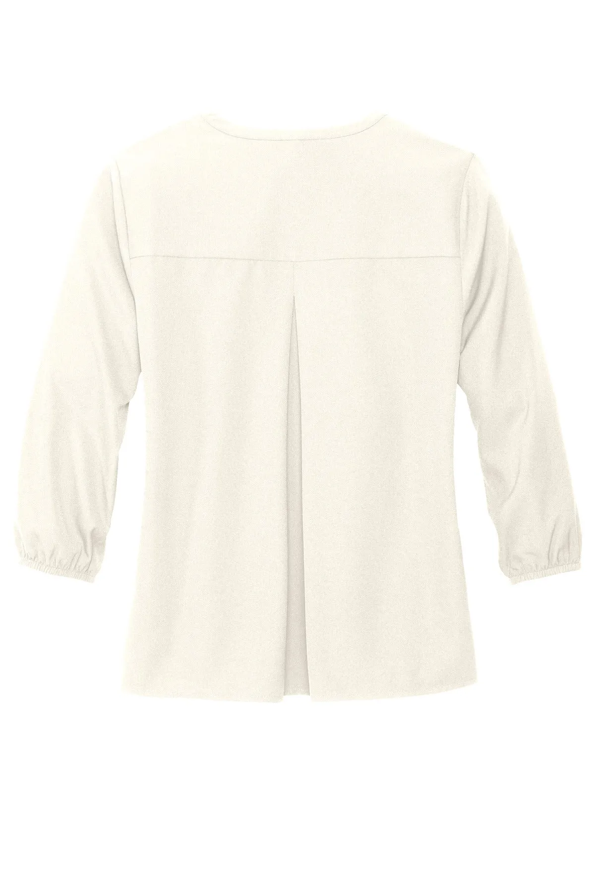 Mercer Mettle Women's Stretch Crepe 3/4-Sleeve Blouse MM2011 Ivory Chiffon