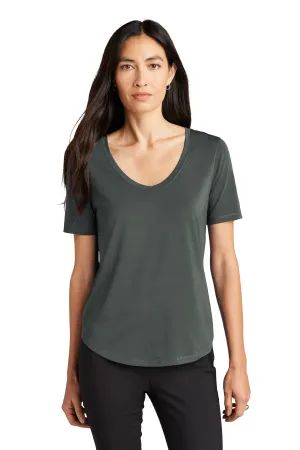 Mercer Mettle Women's Stretch Jersey Relaxed Scoop MM1017 Anchor Grey