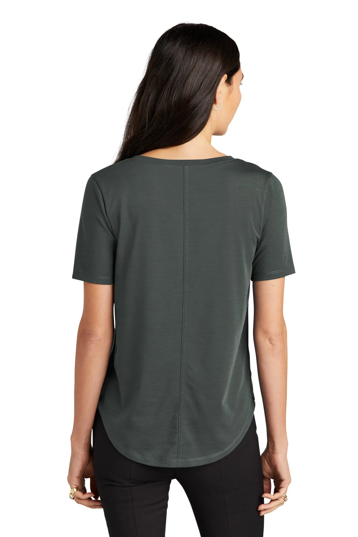 Mercer Mettle Women's Stretch Jersey Relaxed Scoop MM1017 Anchor Grey