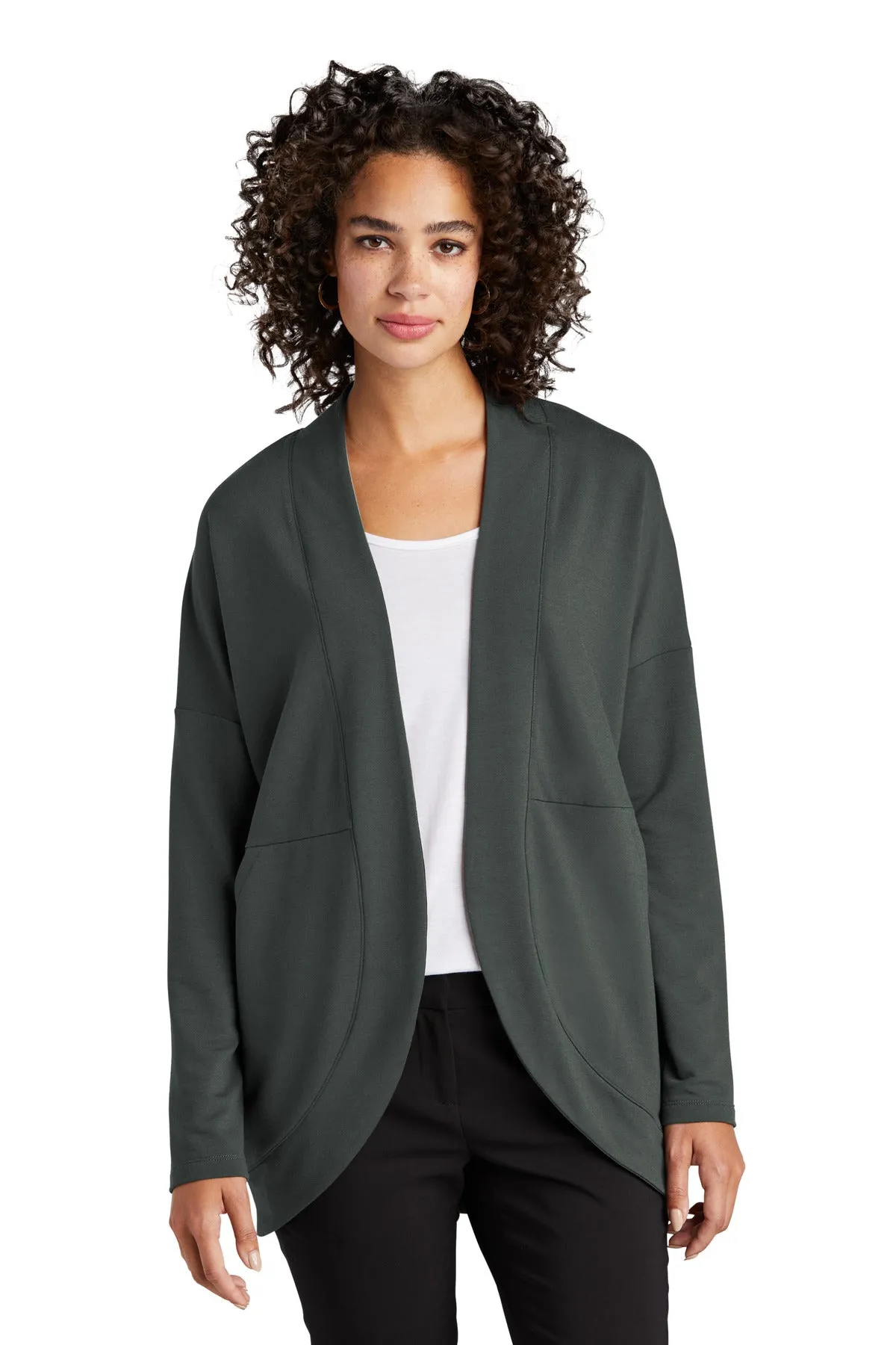 Mercer Mettle Women's Stretch Open-Front Cardigan MM3015 Anchor Grey
