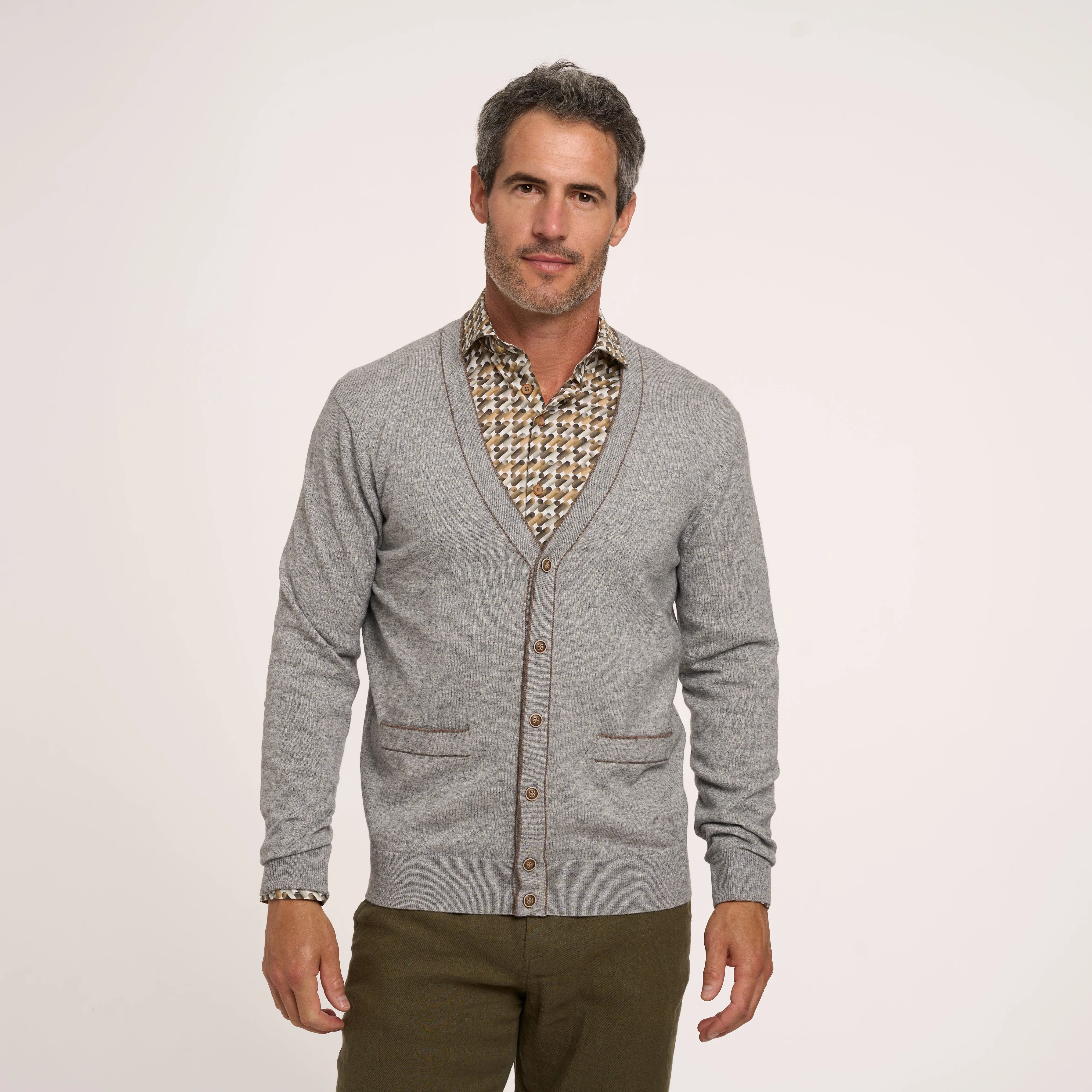 Merino wool blend cardigan