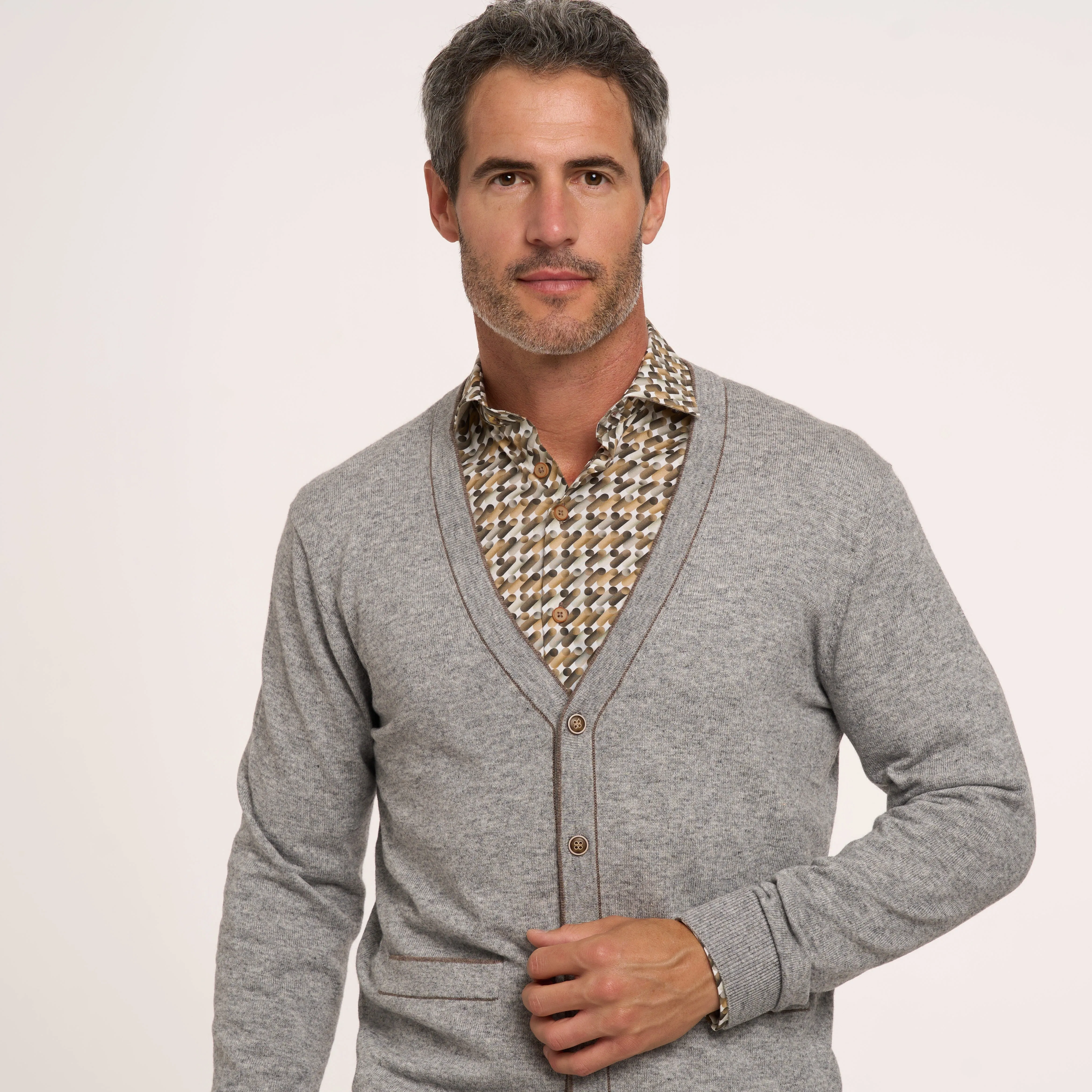 Merino wool blend cardigan