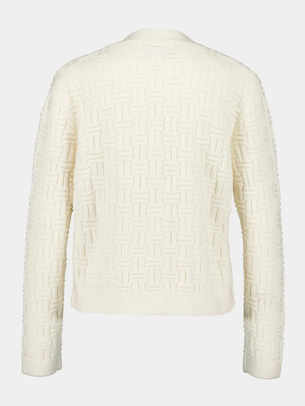 Merino Wool Column Knit Cardigan
