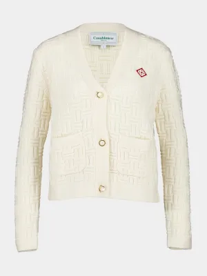 Merino Wool Column Knit Cardigan