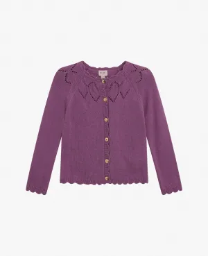 MINI POINTELLE WOOL CARDIGAN