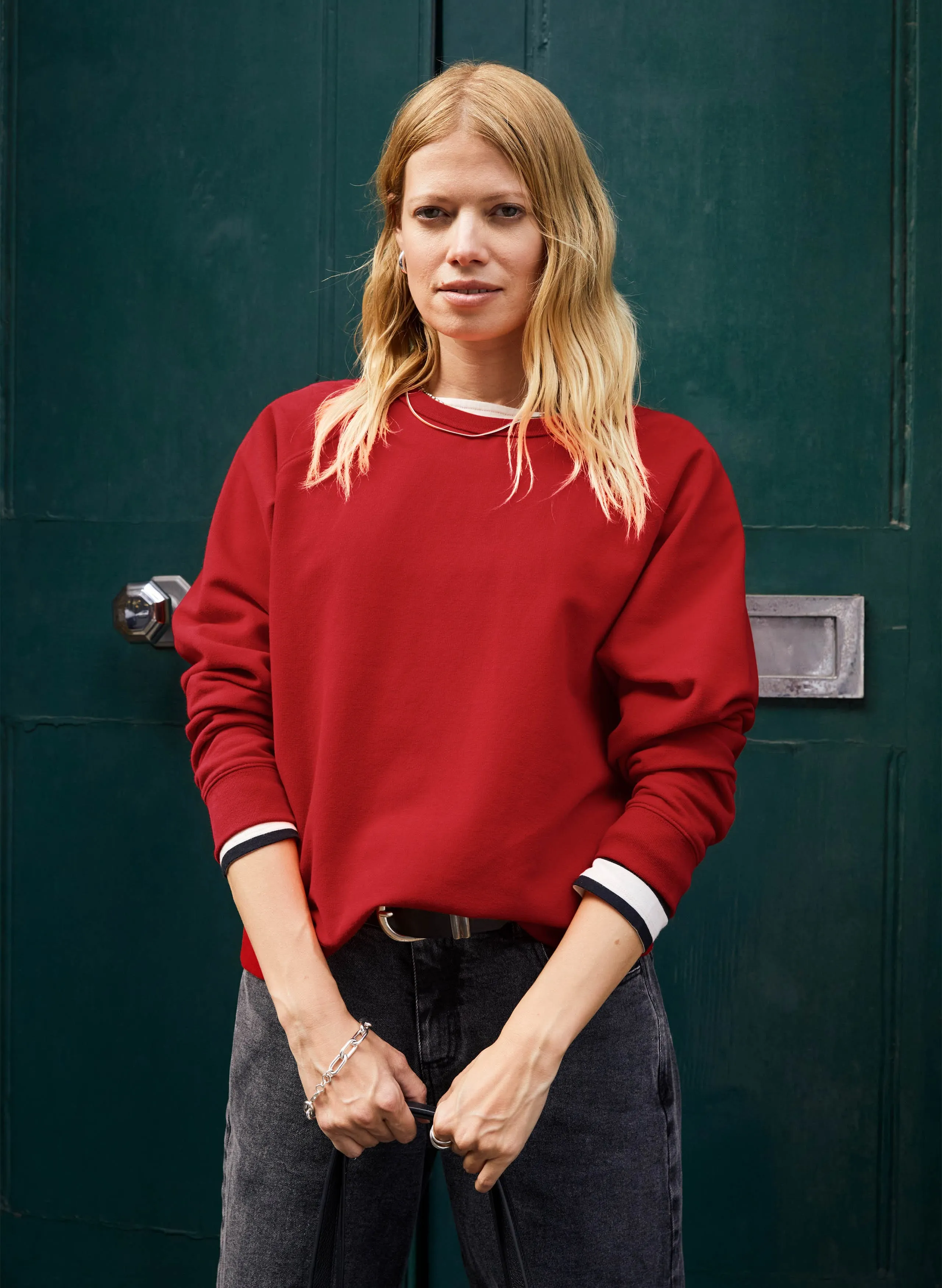 Montana Organic Cotton Sweatshirt | Crimson Red