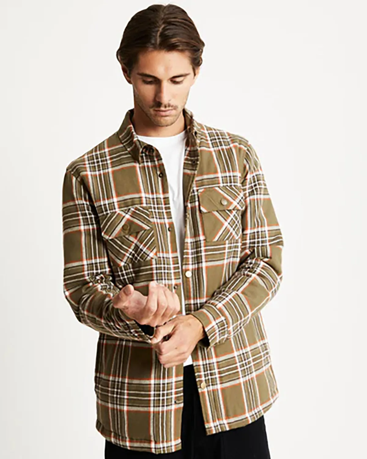 MRS QUILTED FLANNEL CHECK JACKET