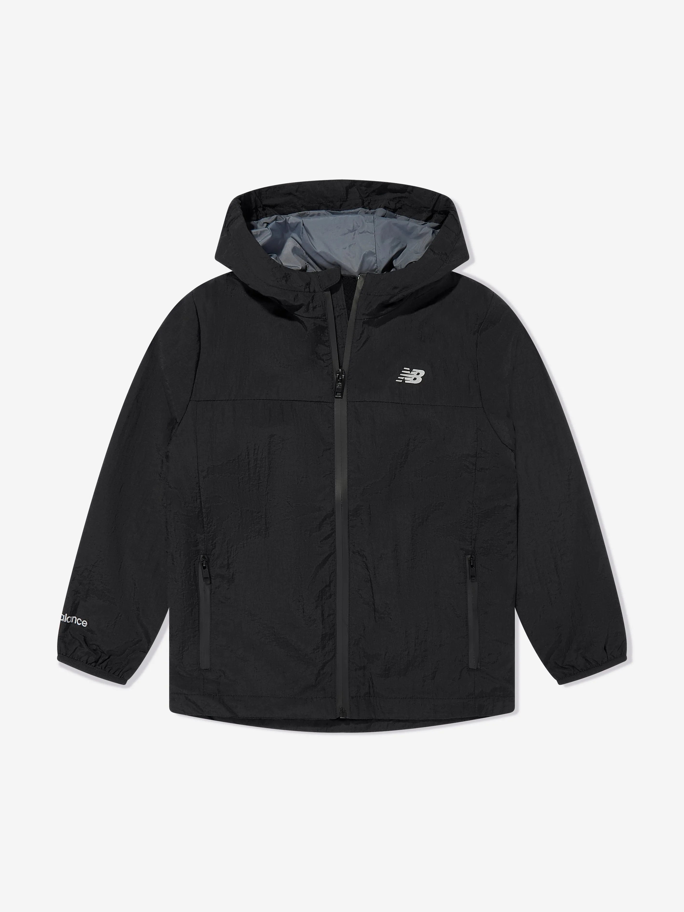 New Balance Boys Athletics Woven Mesh Lined Jacket in Black