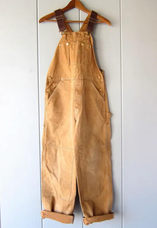 NEW Duck Bib Women's Overalls Canvas Workwear Dungarees, Camel, Sz M, Retails $80