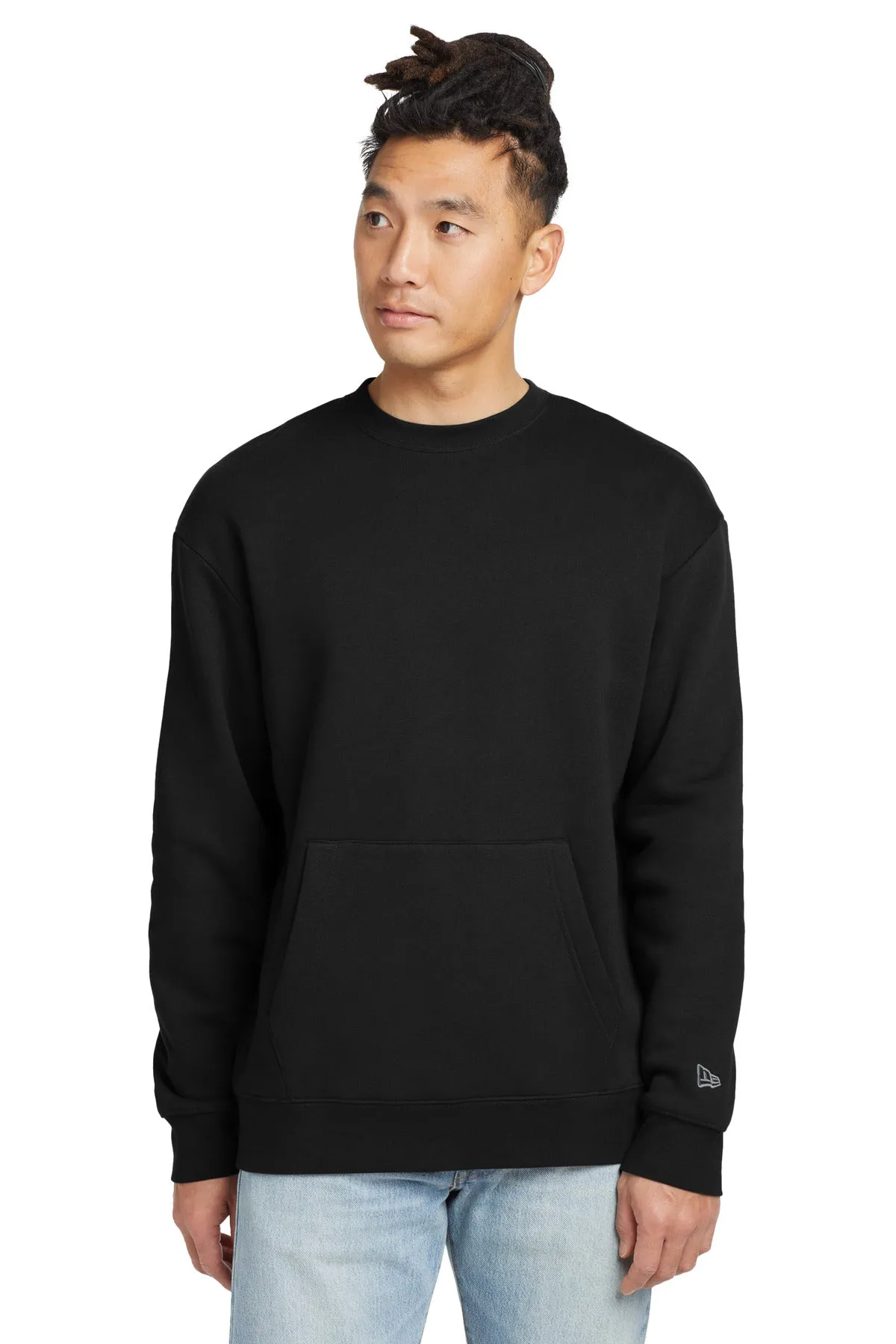 New Era Heritage Fleece Pocket Crew NEA527 Black