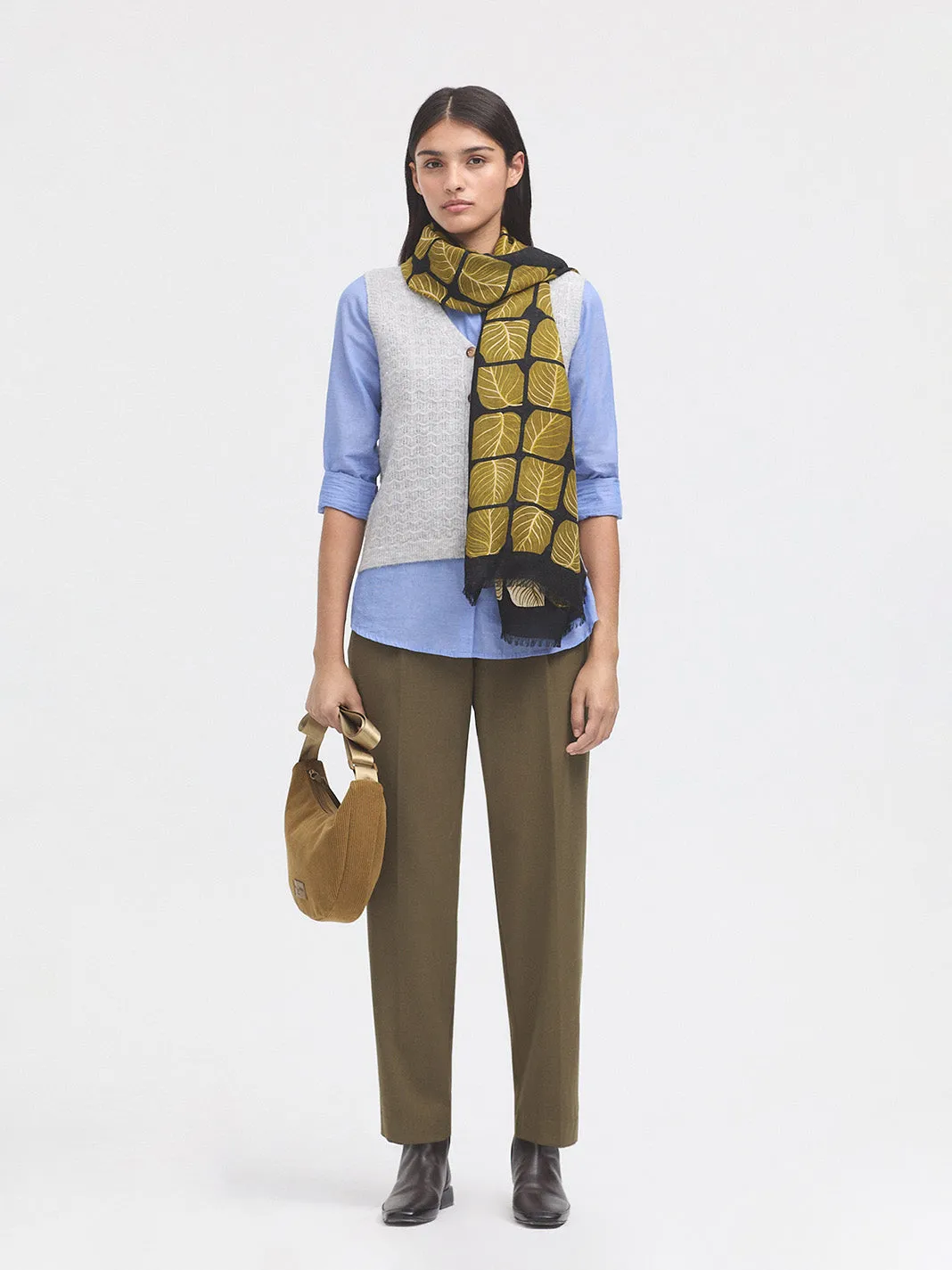 Nice Things Cashmere Blend Vest - Melange Grey