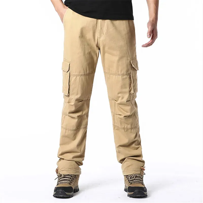 Obsidian Phoenix Pure Cotton Men’s Loose Fit Tactical Cargo Pants