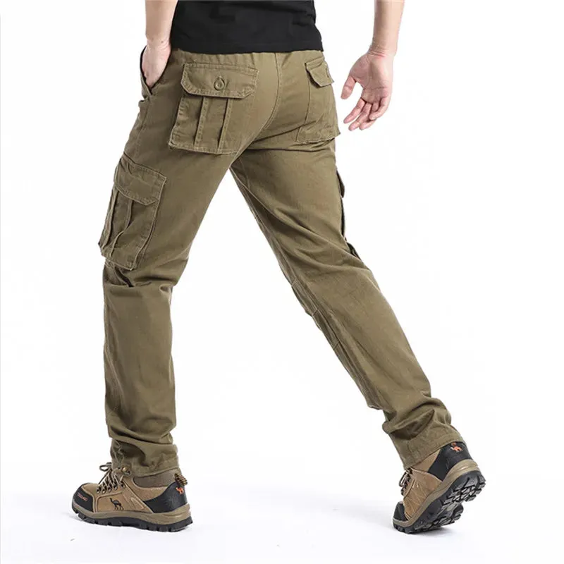Obsidian Phoenix Pure Cotton Men’s Loose Fit Tactical Cargo Pants