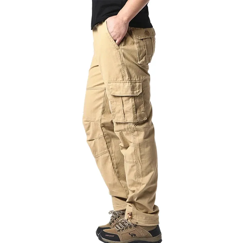 Obsidian Phoenix Pure Cotton Men’s Loose Fit Tactical Cargo Pants
