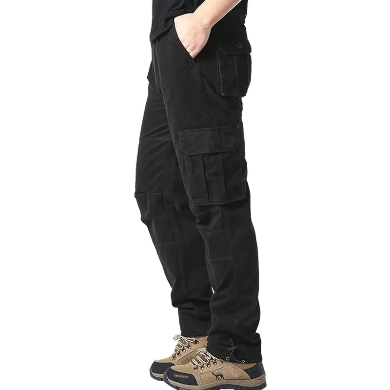 Obsidian Phoenix Pure Cotton Men’s Loose Fit Tactical Cargo Pants