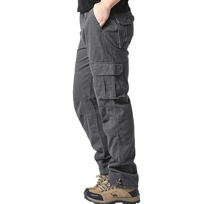 Obsidian Phoenix Pure Cotton Men’s Loose Fit Tactical Cargo Pants